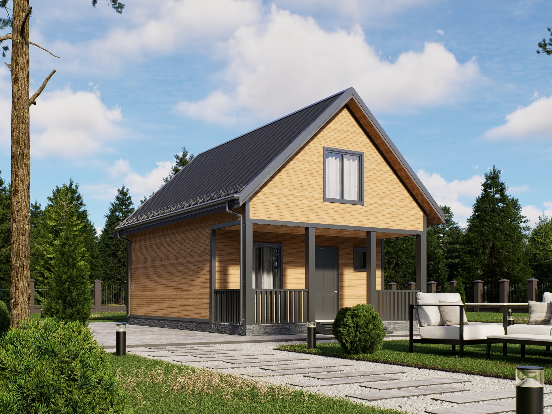 картинка Каркасный дом Лестер от LEGNO
