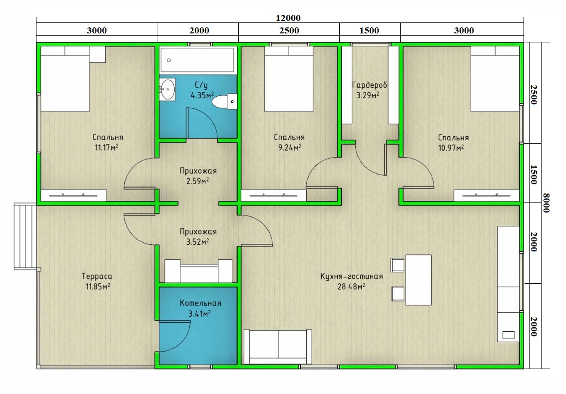 картинка Каркасный дом Дуглас от LEGNO
